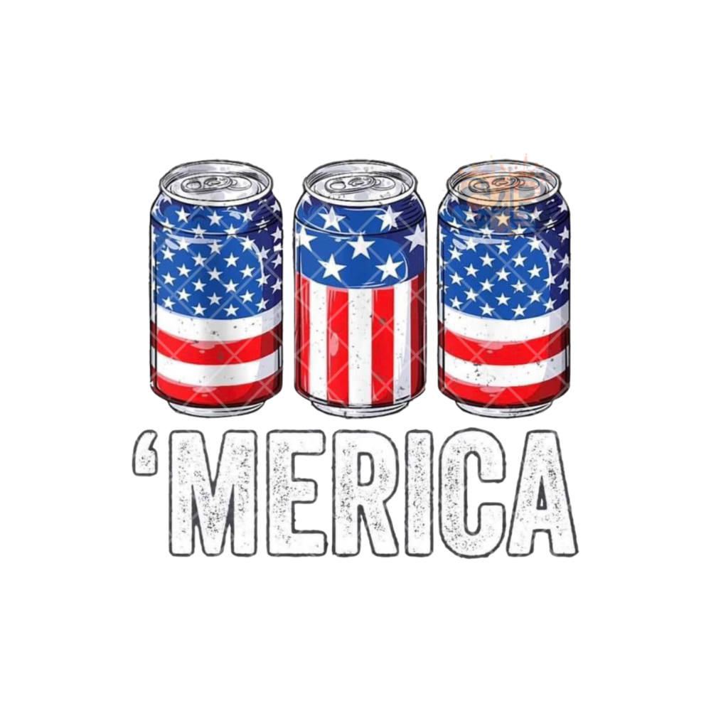 Merica Flag Cans PNG