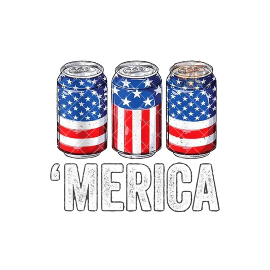 Merica Flag Cans PNG