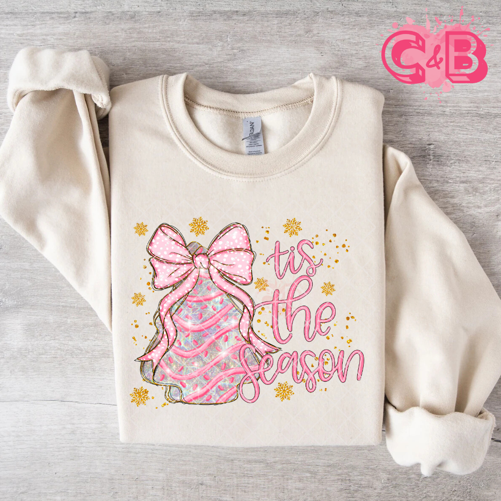 Tis The Season Cake Pink T-Shirt