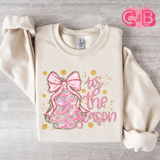 Tis The Season Cake Pink T-Shirt