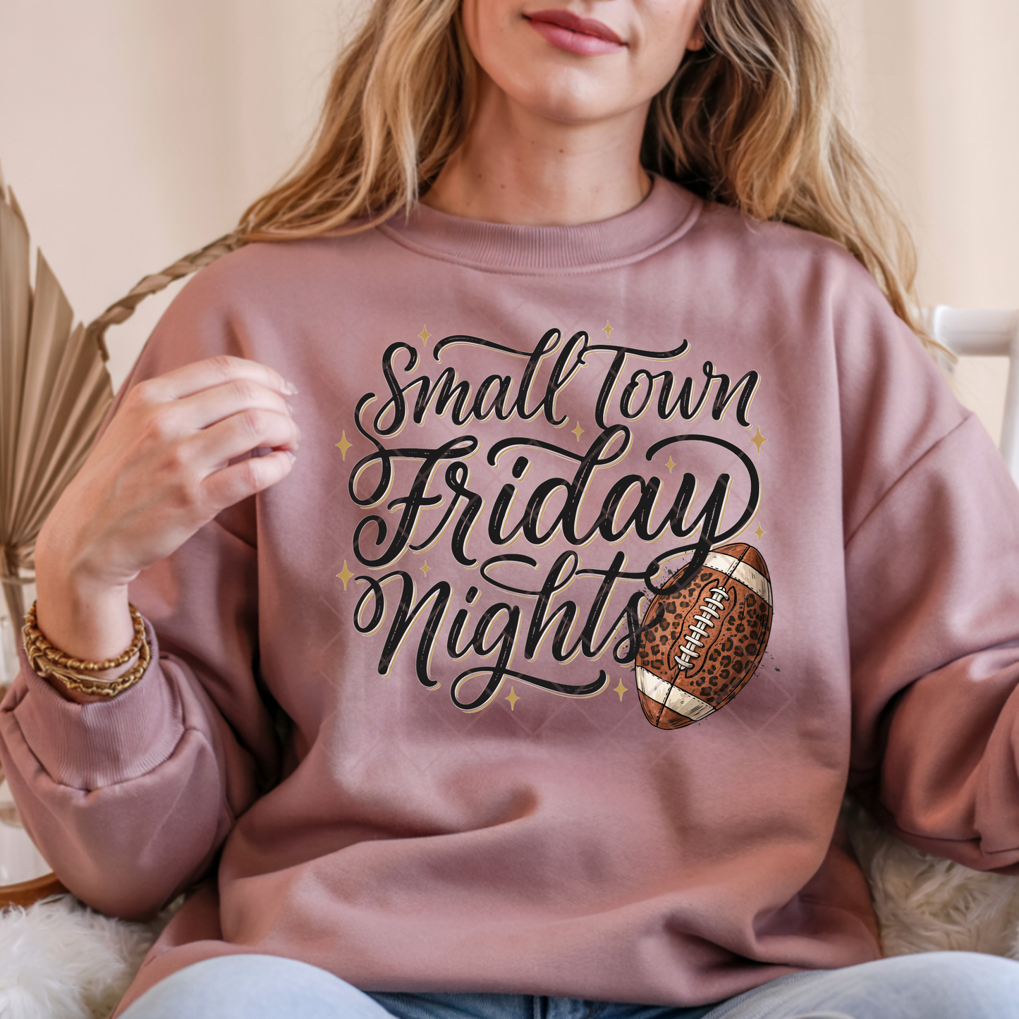 Small Town Football Cursive - Premium Graphic T-Shirt for Casual Wear