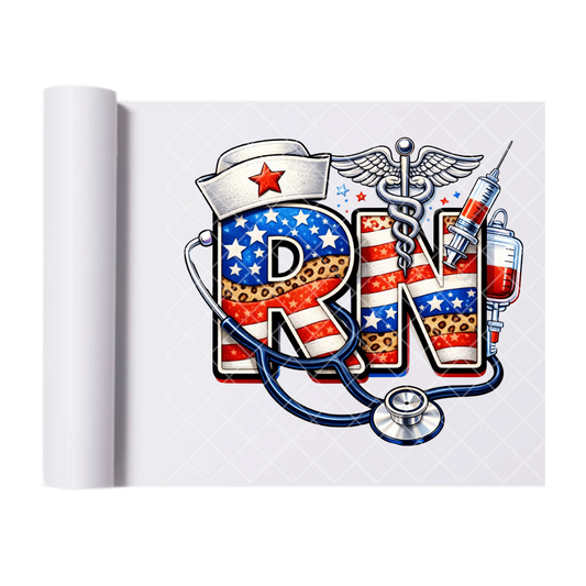American RN - Direct Print Film Transfer for T-Shirts, Cotton, Polyester & Blends - High-Quality Print
