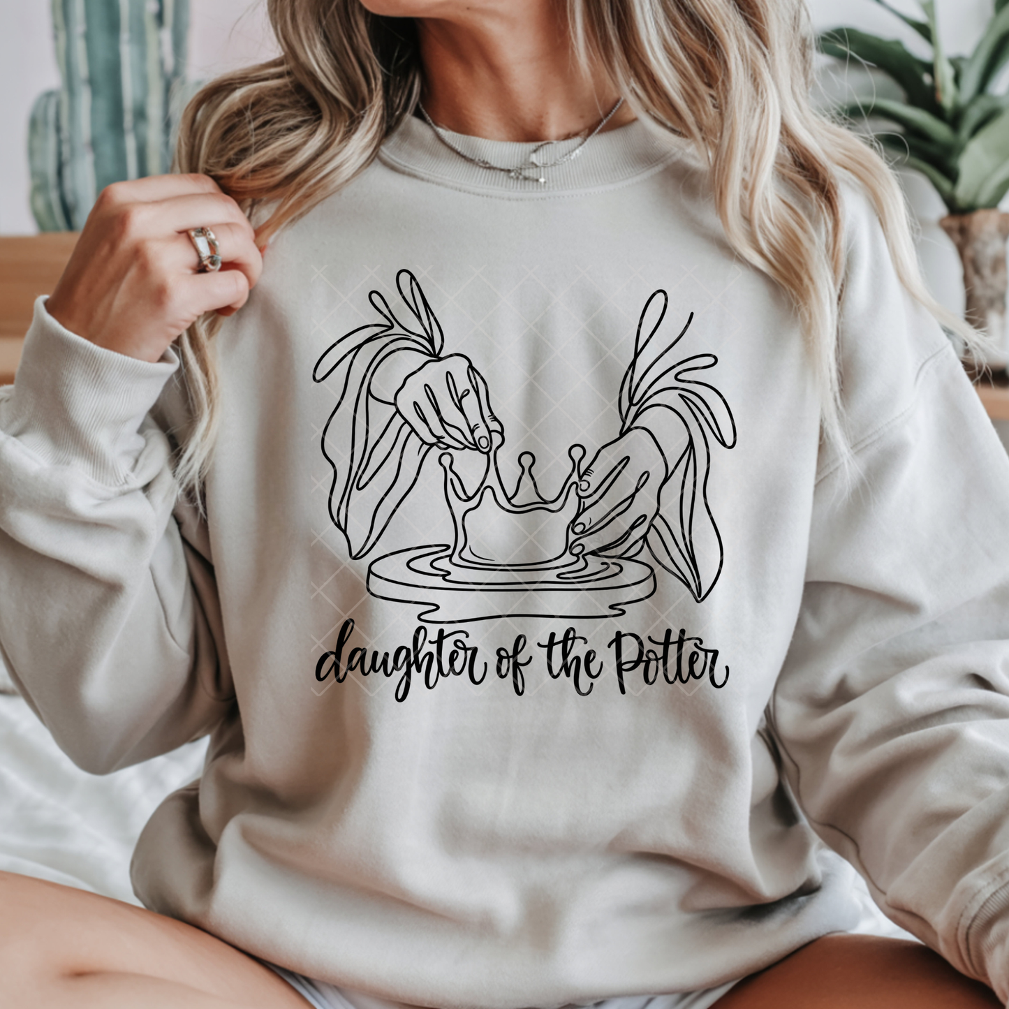 daughter of the potter outline - Premium Graphic Trendy T-Shirt for Casual Wear