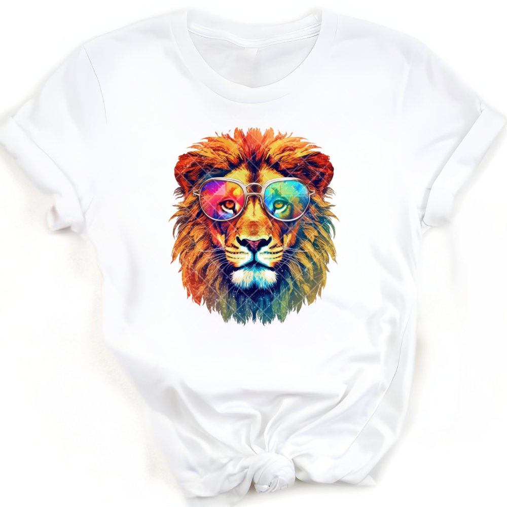Lion With Officer Shades PNG