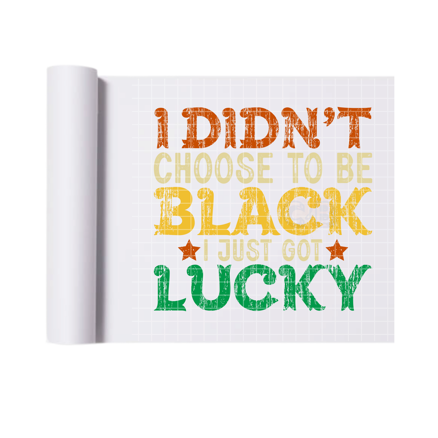 Black and lucky DTF transfers for T-shirts