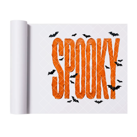 Paint Smudge Spooky - Ready To Press Print Transfer for Apparel, Cotton, Polyester & Blends - High-Quality Print- Commercial Grade