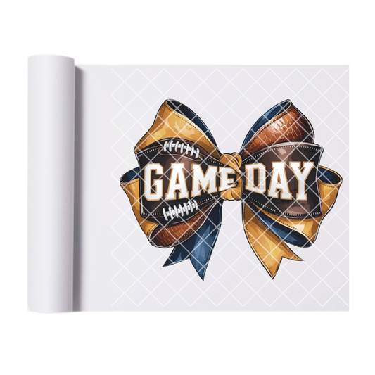 Game day bow DTF film t shirt transfer