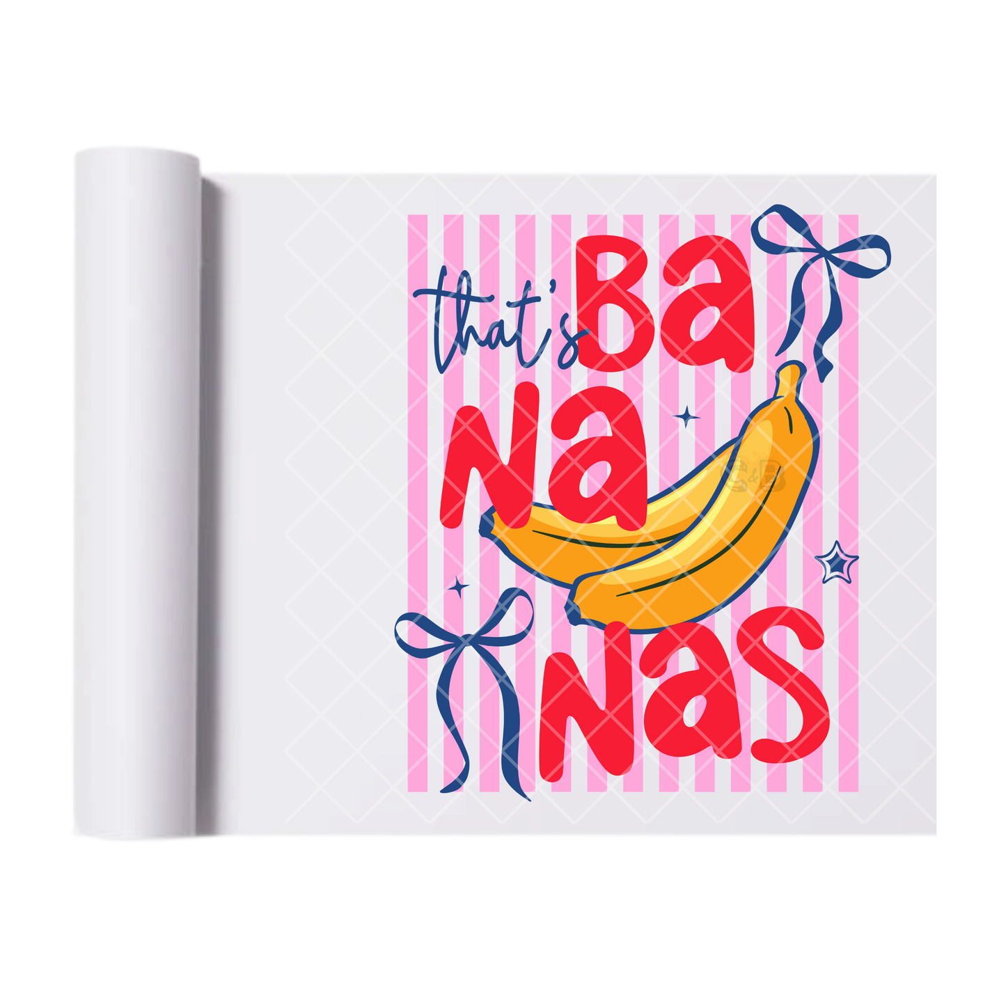 That's Bananas Lines - Ready To Press Print Transfer for Apparel, Cotton, Polyester & Blends - High-Quality Print- Commercial Grade