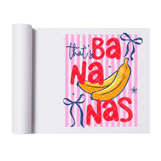 That's Bananas Lines - Ready To Press Print Transfer for Apparel, Cotton, Polyester & Blends - High-Quality Print- Commercial Grade