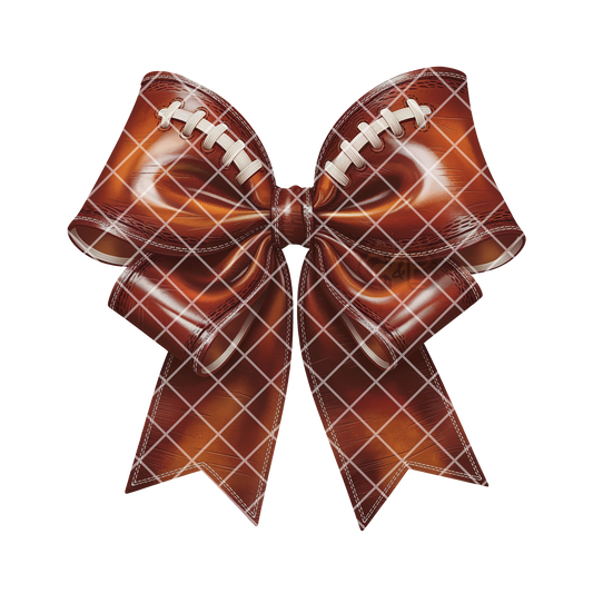 Football themed bow PNG