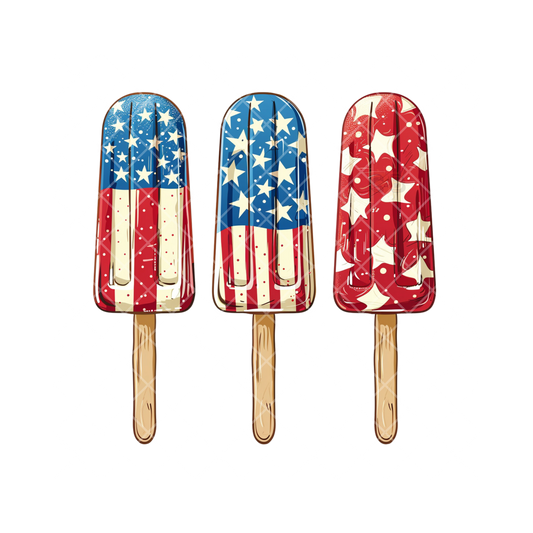 American Flag Popsicles PNG
