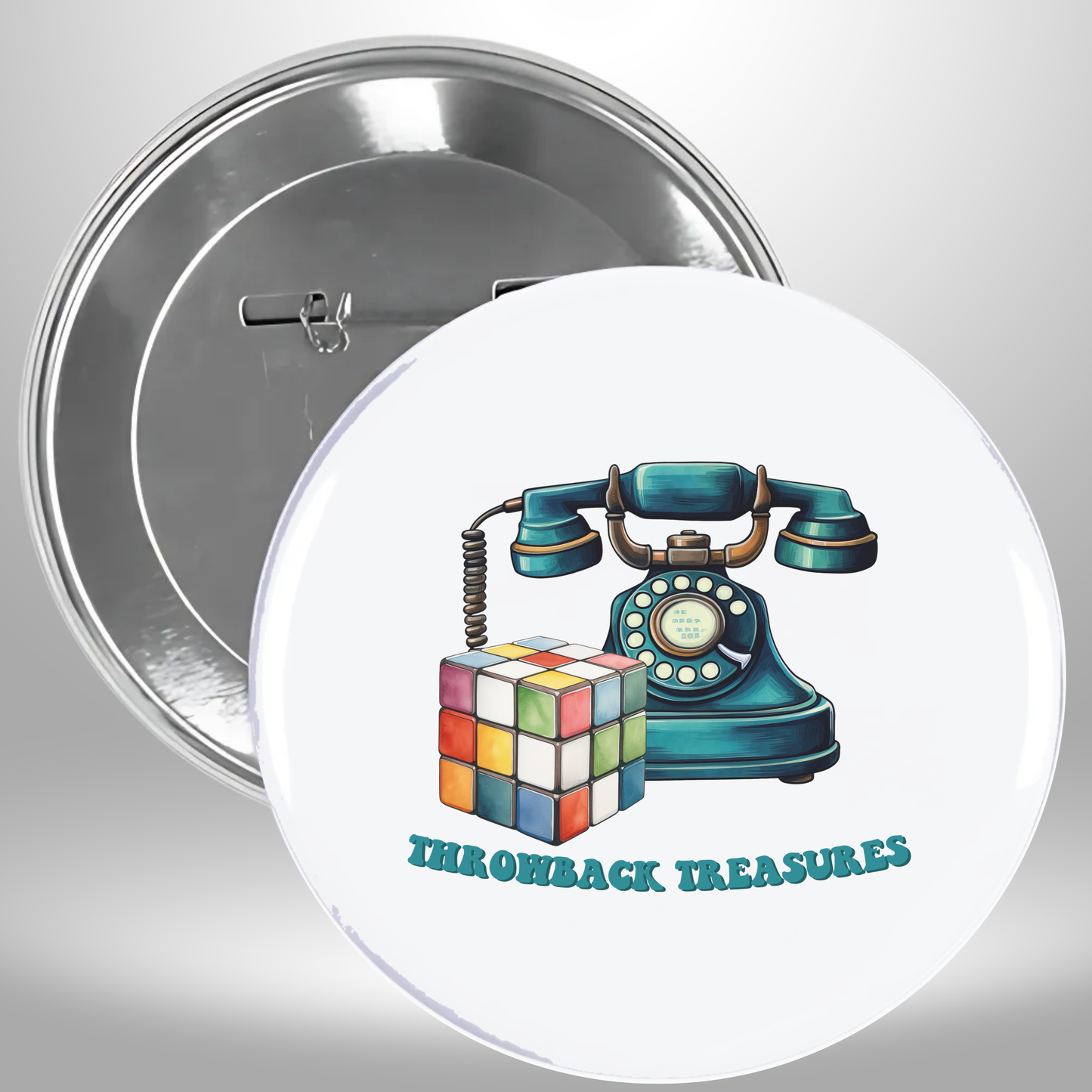 Throwback Treasures Pinback Button