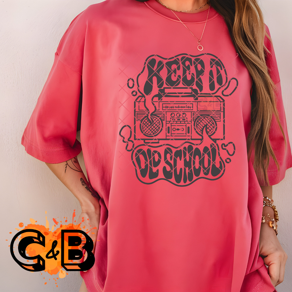 Keep it old school DTF film t shirt transfer