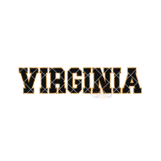 Virginia black font PNG