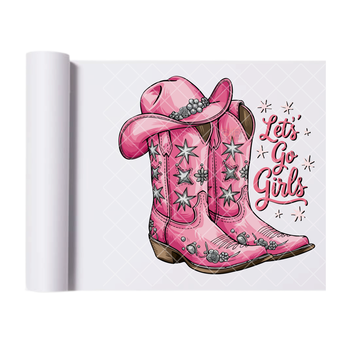 Let’s Go Girls - Ready To Press Print Transfer for Apparel, Cotton, Polyester & Blends - High-Quality Print- Commercial Grade