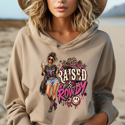 Raised Rowdy Gal - Premium Graphic T-Shirt for Casual Wear