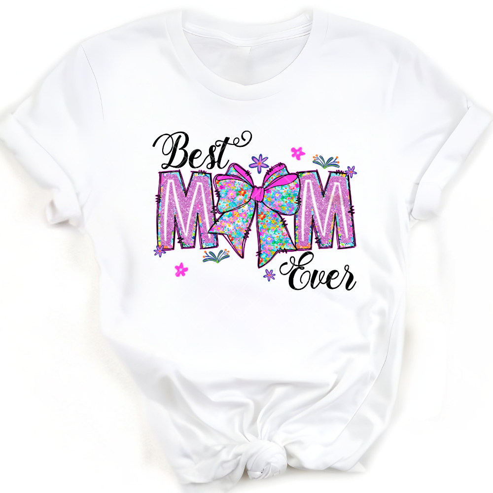 Best Mom Ever With Bow PNG