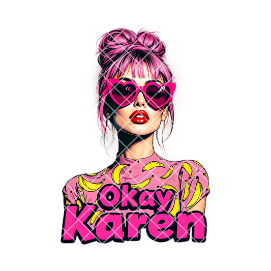 hello karen babe with bananas PNG