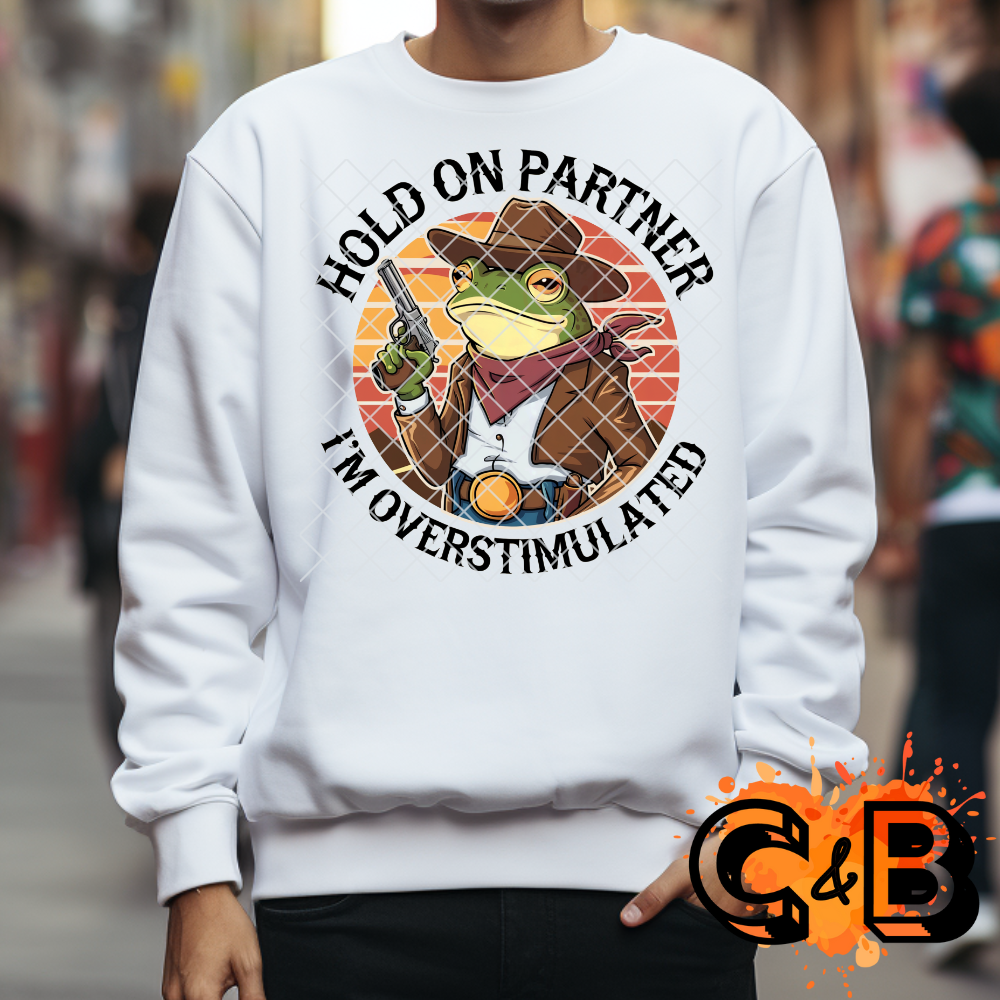Hold on partner I’m overstimulated PNG