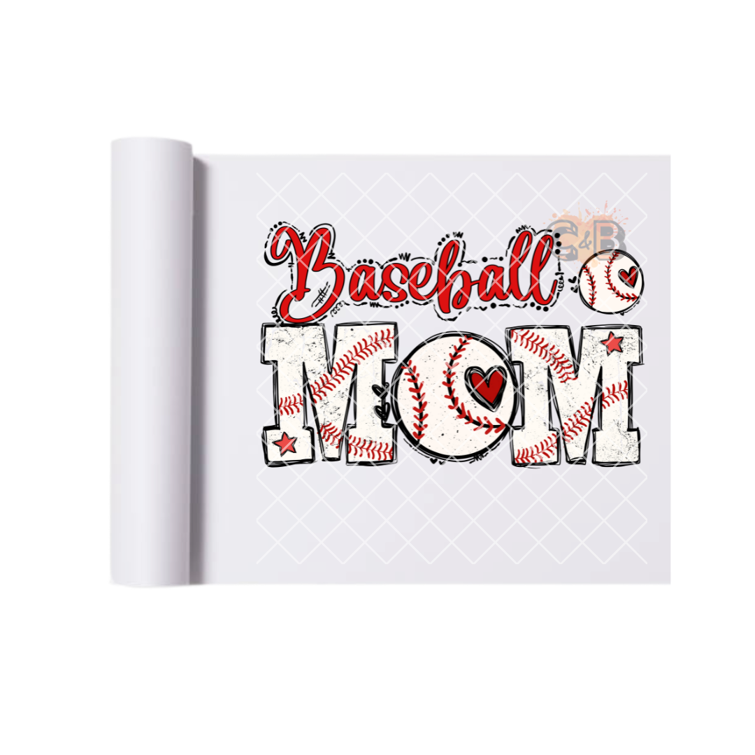 Baseball Mom Threads DTF Transfer