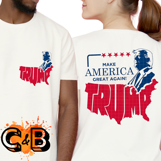 Trump USA Map Maga T-Shirt