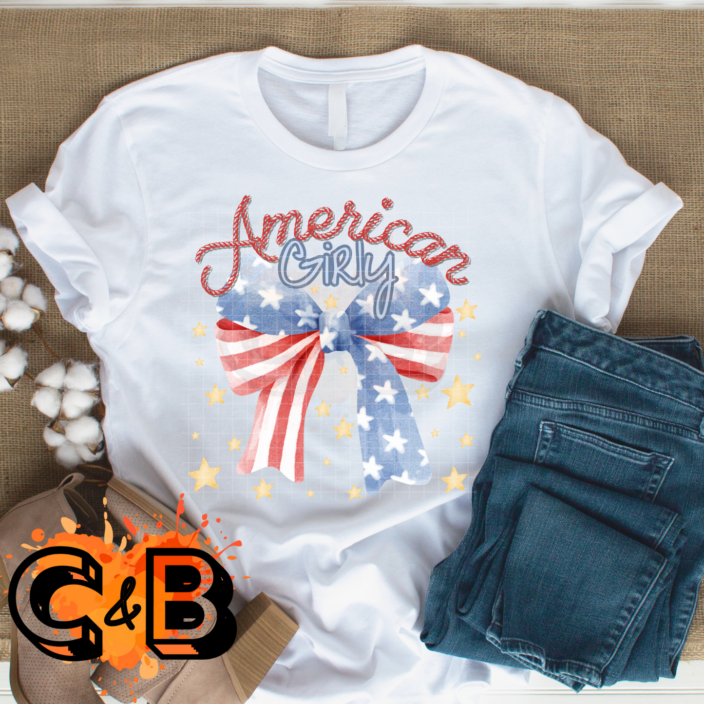 American Girly Bow T-Shirt