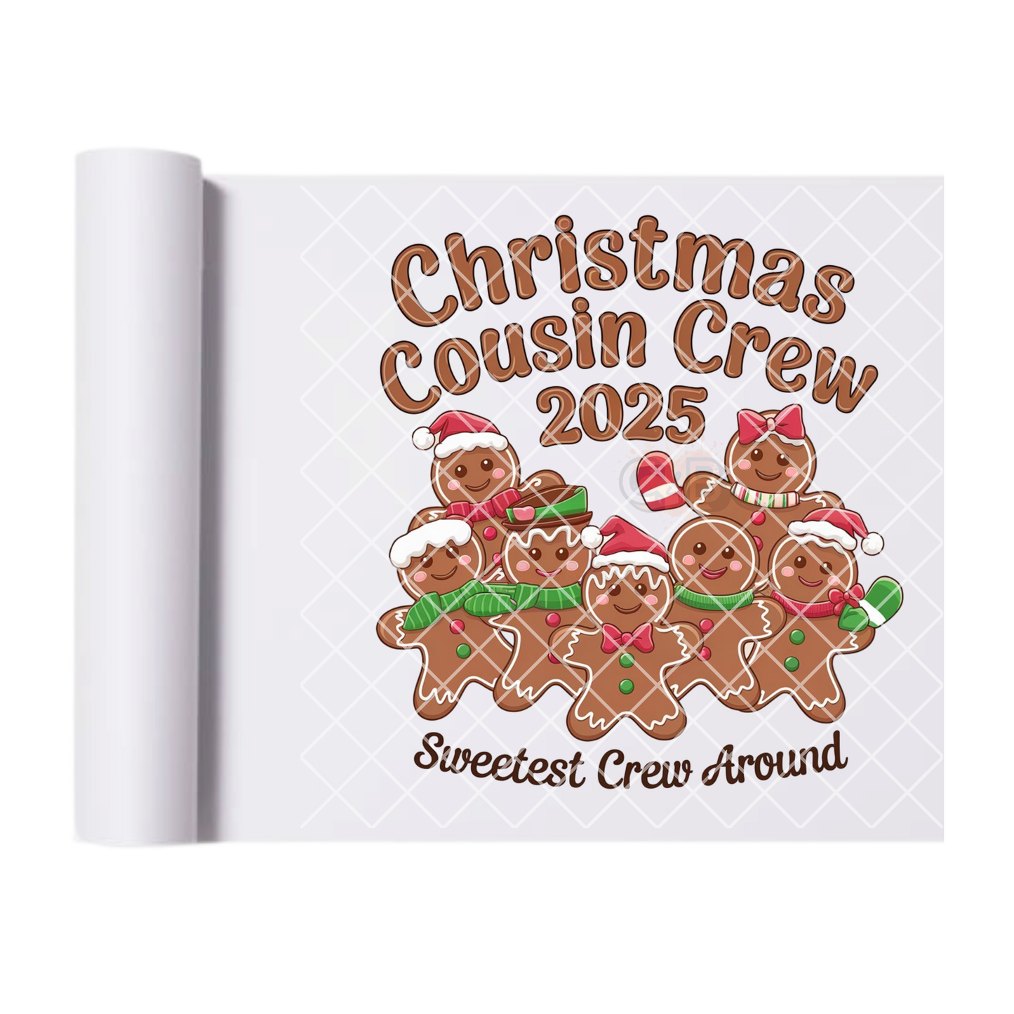 Christmas cousin crew 2025 gingerbread people (year can be changed) film t shirt transfer