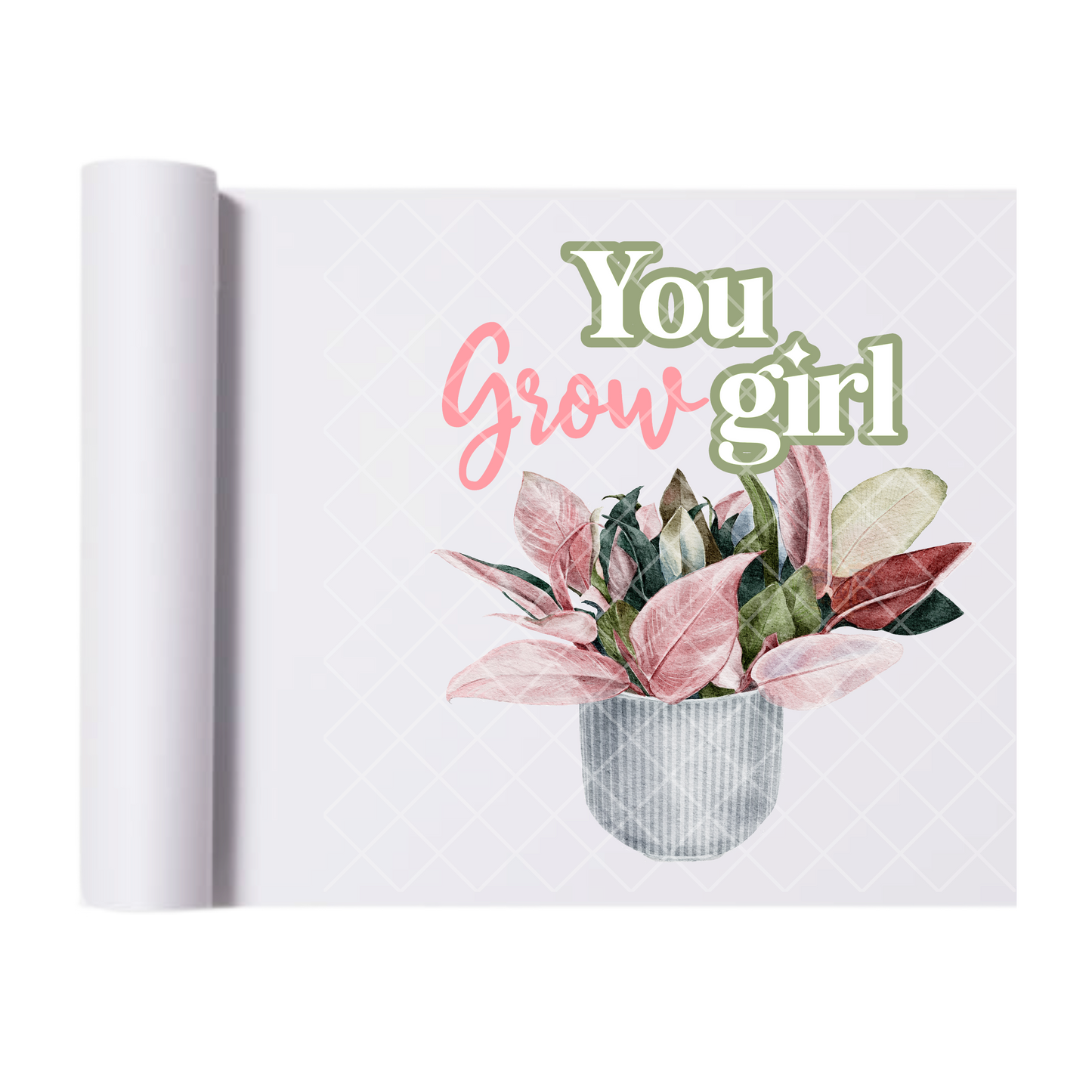 You Grow Girl - Direct Print Film Transfer for T-Shirts, Cotton, Polyester & Blends - High-Quality Print