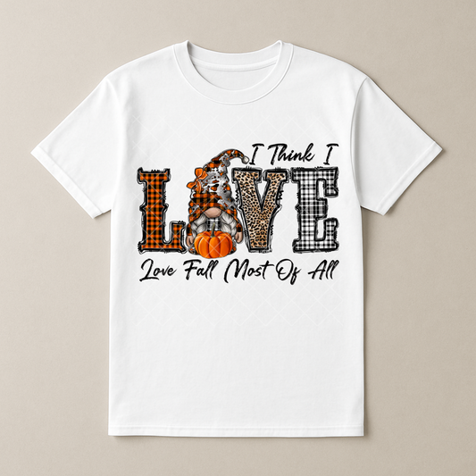 I think I Love Fall Most Of All - Premium Graphic T-Shirt for Casual Wear