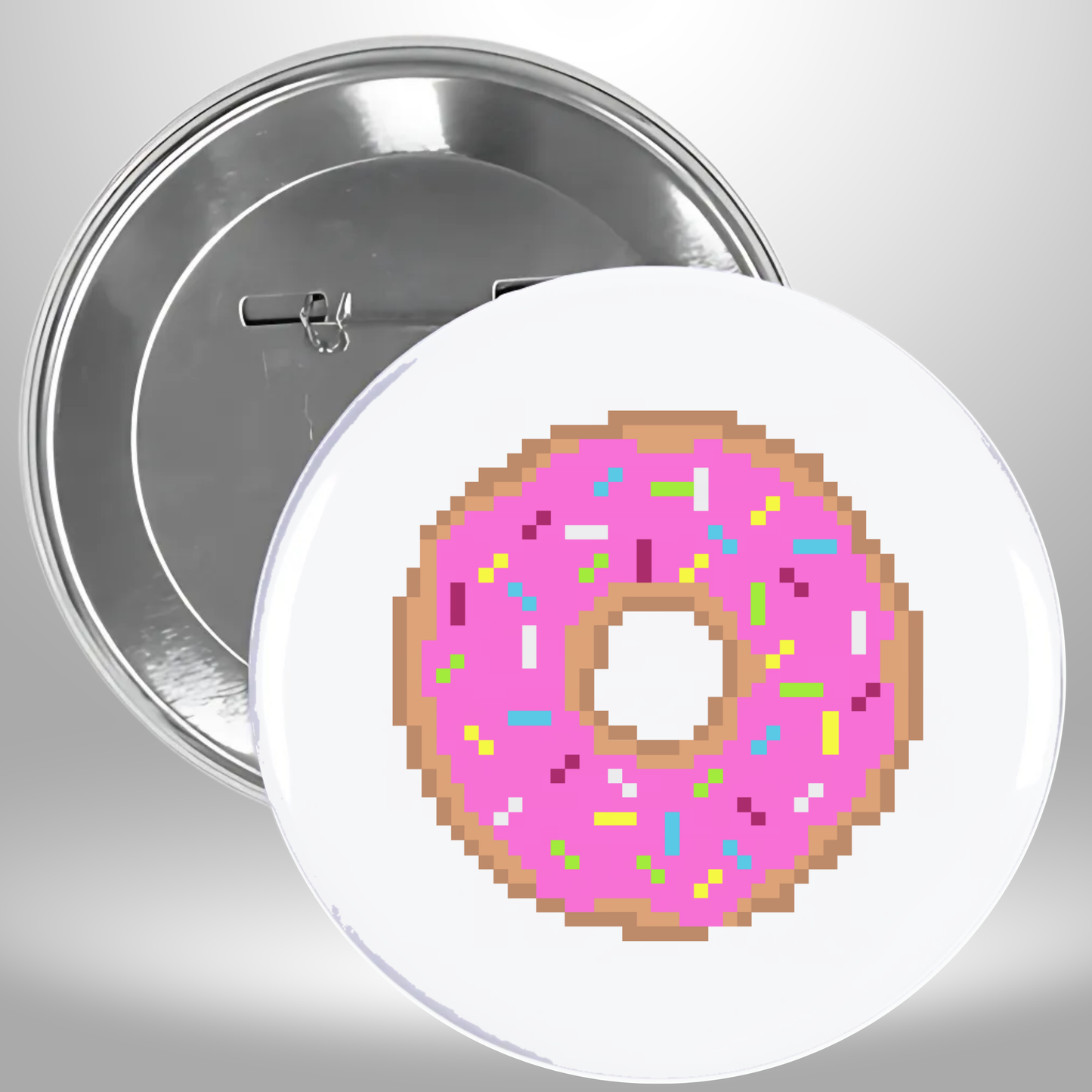 8 Bit Donut Pinback Button