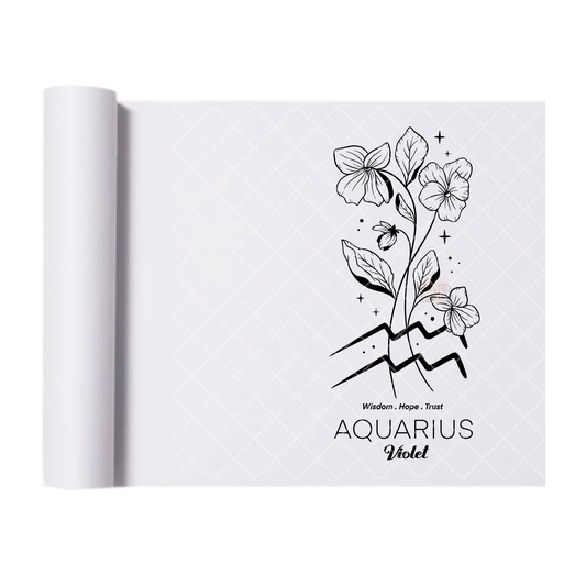 Aquarius Violet - Direct Print Film Transfer for T-Shirts, Cotton, Polyester & Blends - High-Quality Print