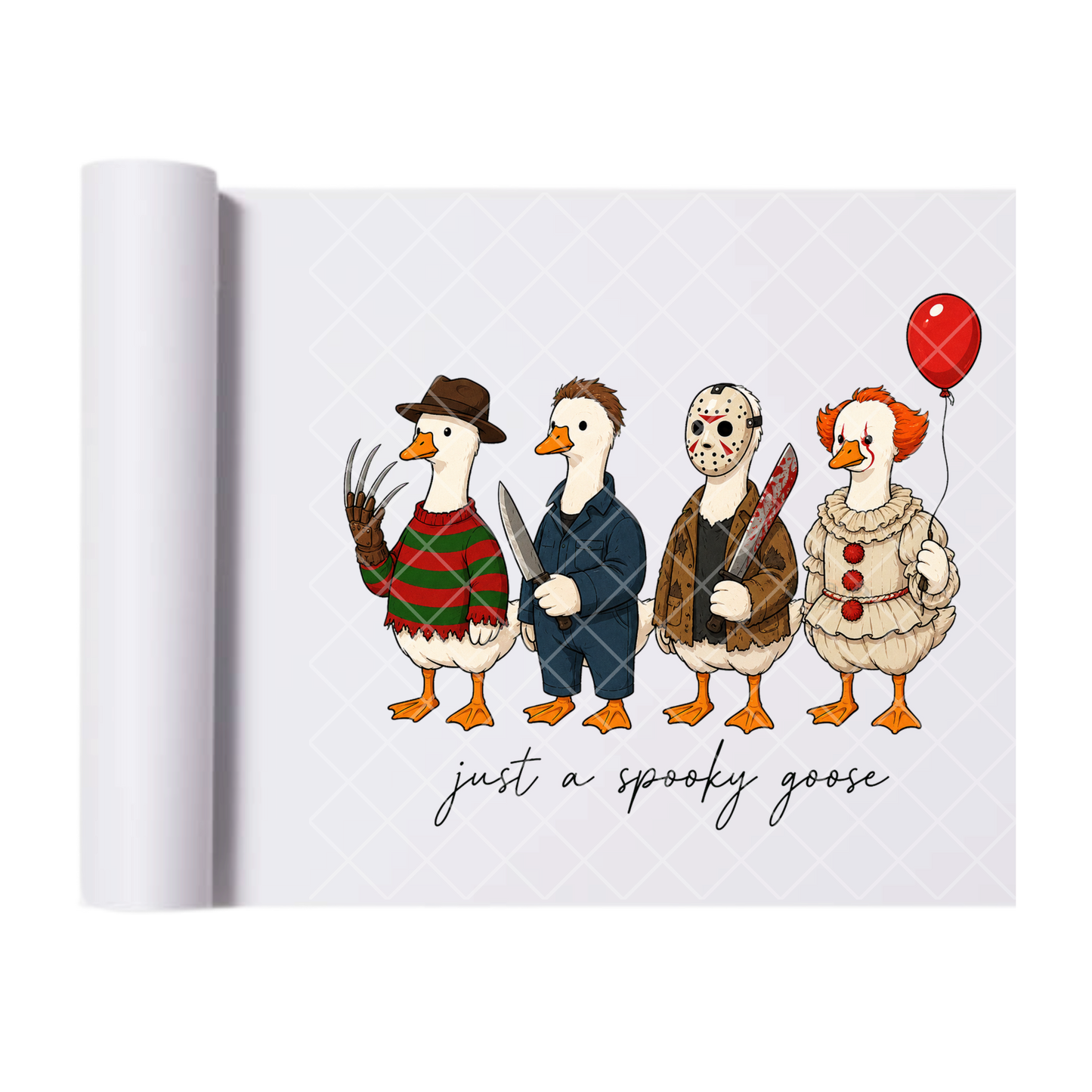 Spooky Goose Guys - Ready To Press Print Transfer for Apparel, Cotton, Polyester & Blends - High-Quality Print- Commercial Grade