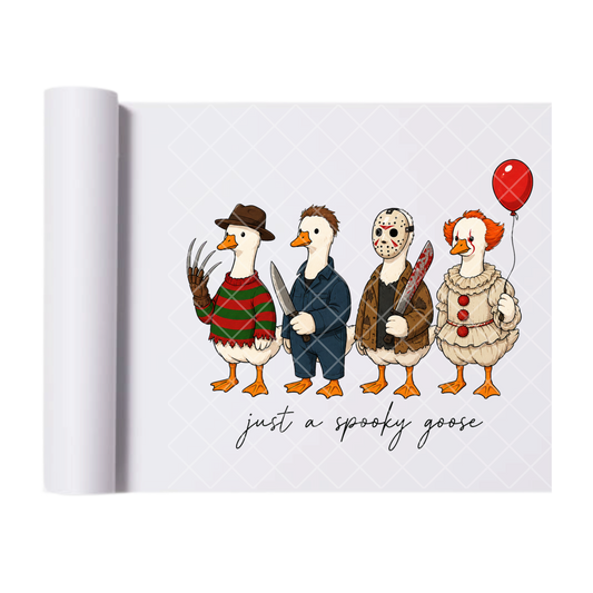 Spooky Goose Guys - Ready To Press Print Transfer for Apparel, Cotton, Polyester & Blends - High-Quality Print- Commercial Grade