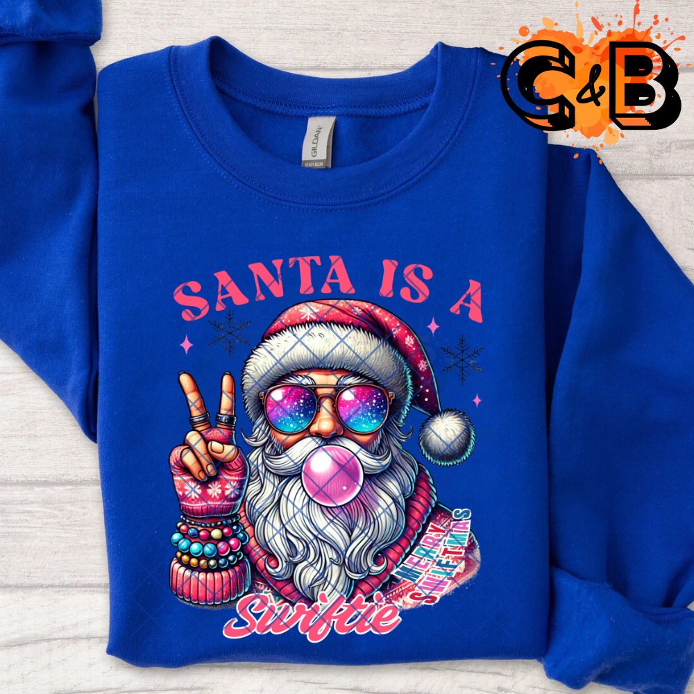 Santa is a swiftie film t shirt transfer