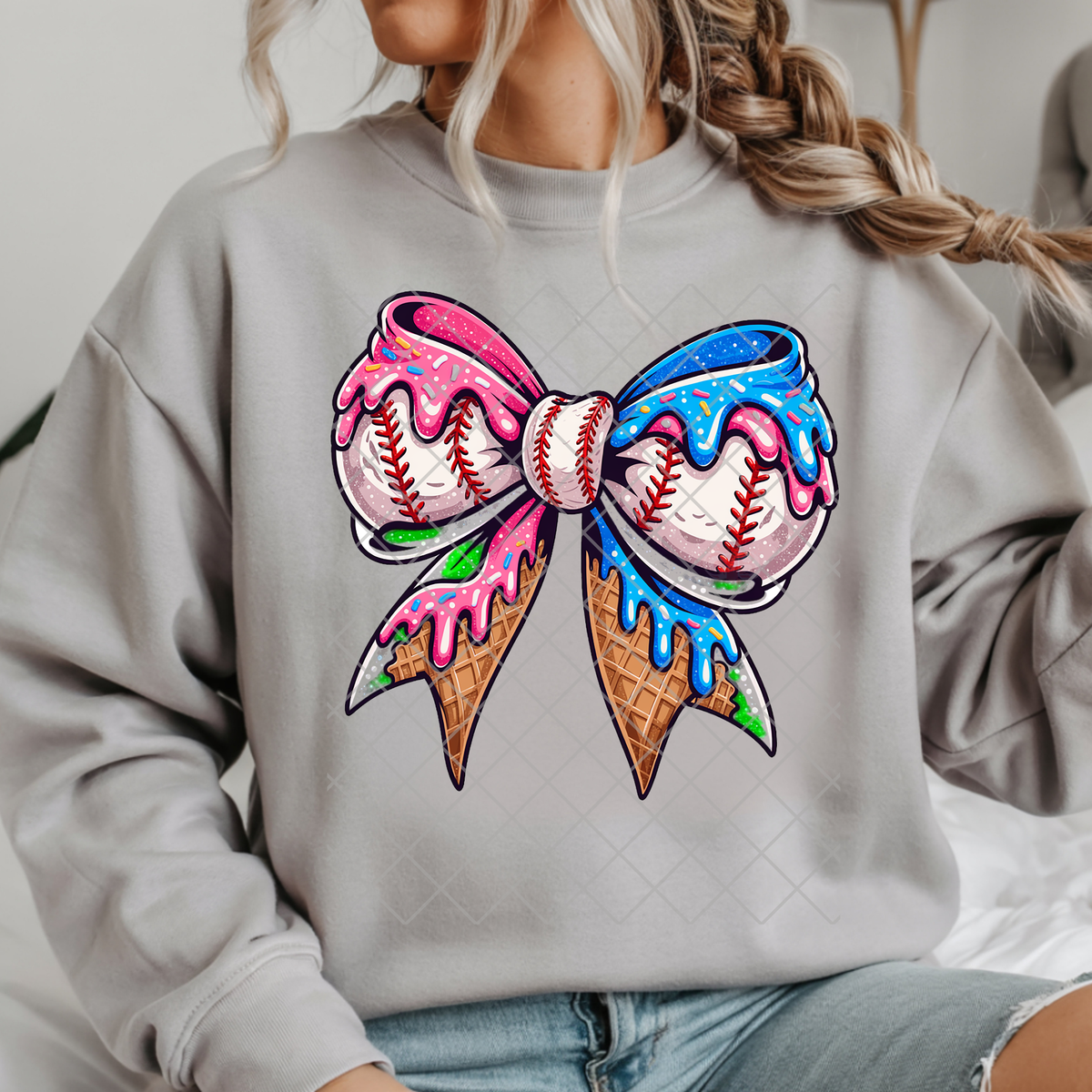 Drippy Baseball Bow - Premium Graphic T-Shirt for Casual Wear
