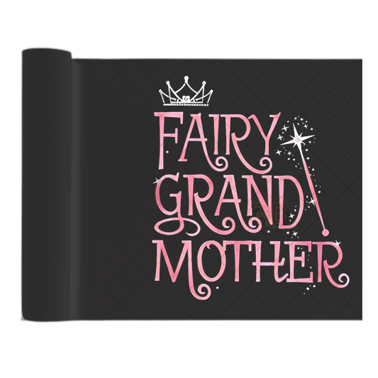 Fairy Grand Mother Pink - Direct Print Film Transfer for T-Shirts, Cotton, Polyester & Blends - High-Quality Print