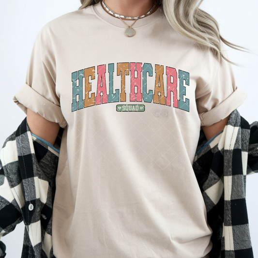 Healthcare Distressed - Premium Graphic T-Shirt for Casual Wear
