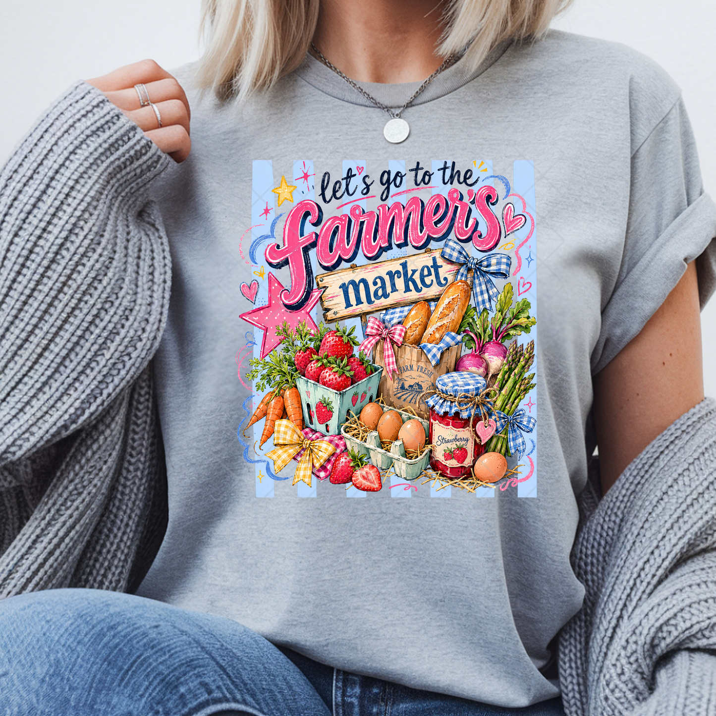 Farmers Market Lines - Premium Graphic T-Shirt for Casual Wear