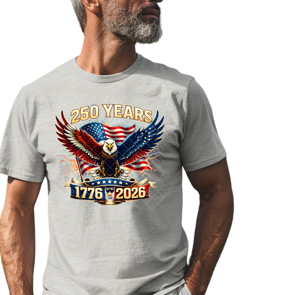 250th Eagle and Flag - T-Shirt, Premium Graphic, Trendy T-Shirt for Casual Wear