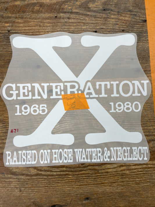 Generation x #A71 Discount Print