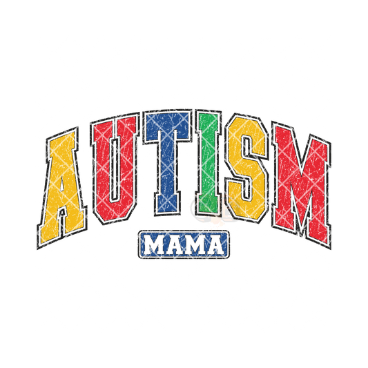 Autism mom college font PNG