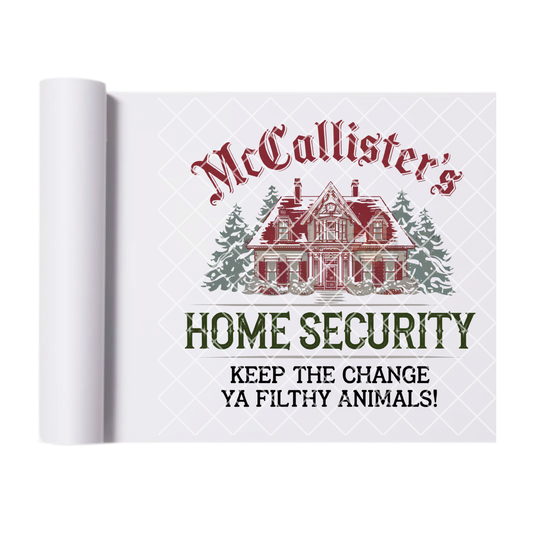 McCallister’s home security film t shirt transfer