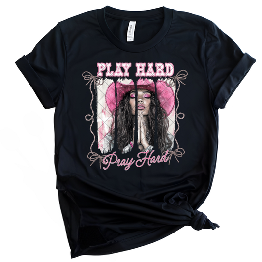 Play Hard Pray Hard - Premium Graphic T-Shirt for Casual Wear