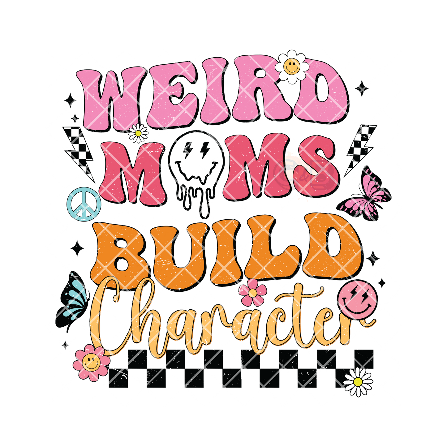 Weird moms build character PNG