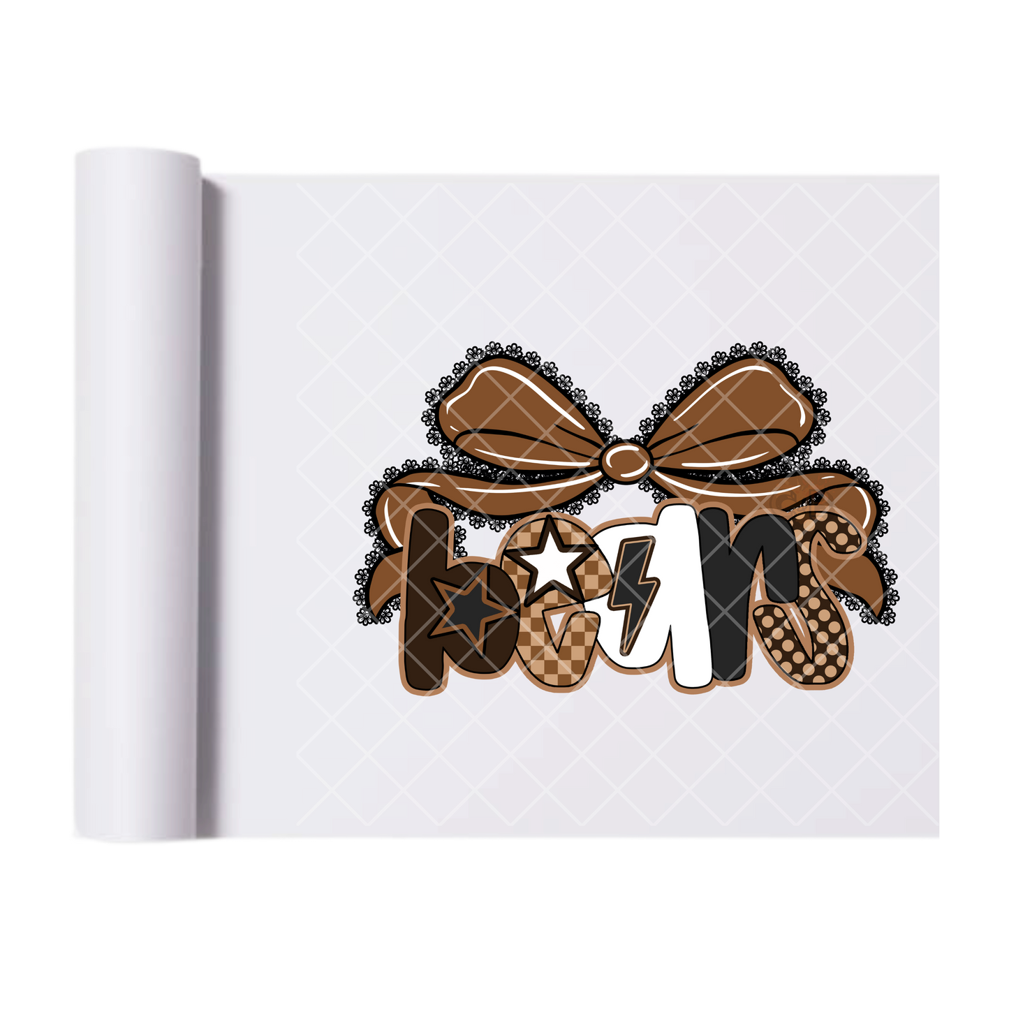 Bears Bow - Direct Print Film Transfer for T-Shirts, Cotton, Polyester & Blends - High-Quality Print