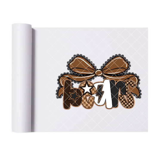 Bears Bow - Direct Print Film Transfer for T-Shirts, Cotton, Polyester & Blends - High-Quality Print