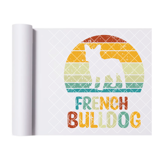 French bulldog artwork DTF film t shirt transfer