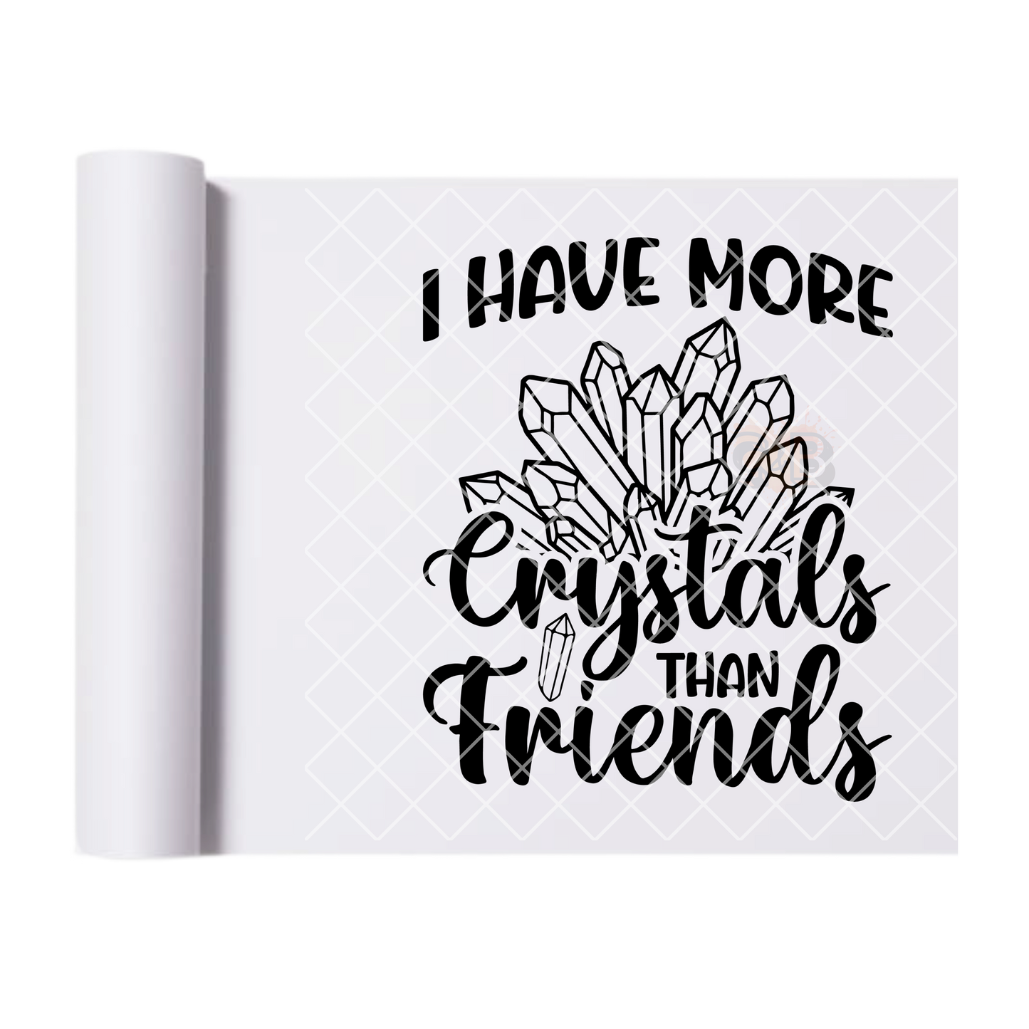 More crystals than friends DTF film t shirt transfer