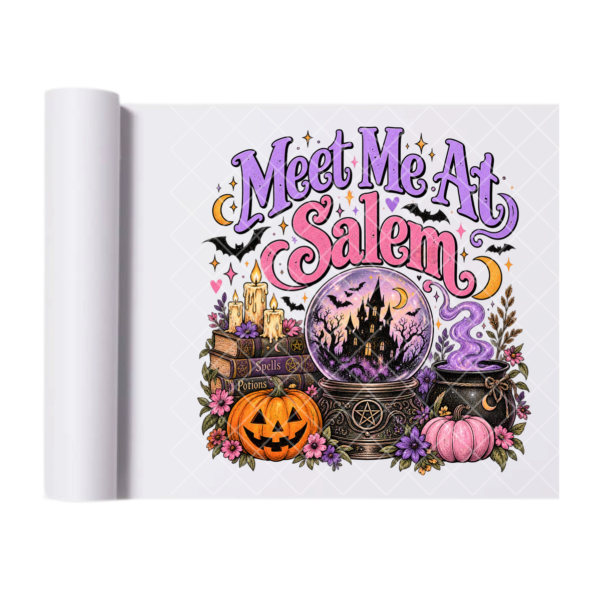 Meet Me At Salem Town - Ready To Press Print Transfer for Apparel, Cotton, Polyester & Blends - High-Quality Print- Commercial Grade