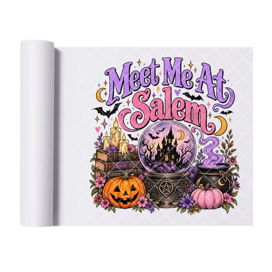 Meet Me At Salem Town - Ready To Press Print Transfer for Apparel, Cotton, Polyester & Blends - High-Quality Print- Commercial Grade